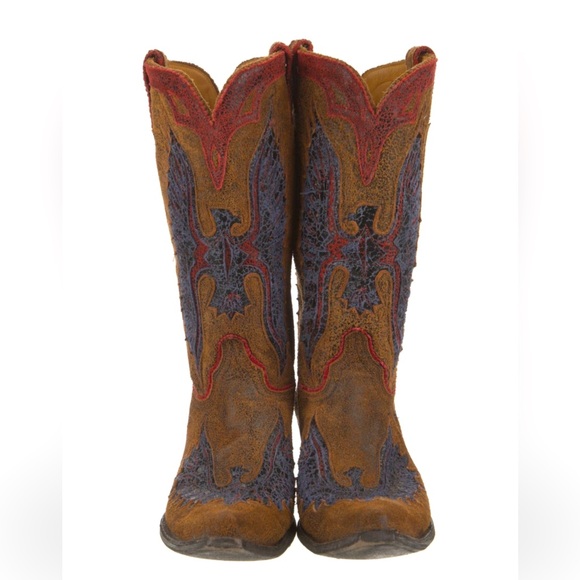 OLD GRINGO COWGIRL BOOTS Eagle design with a touch of Americana RTL $725 EUC 11 - Picture 2 of 6